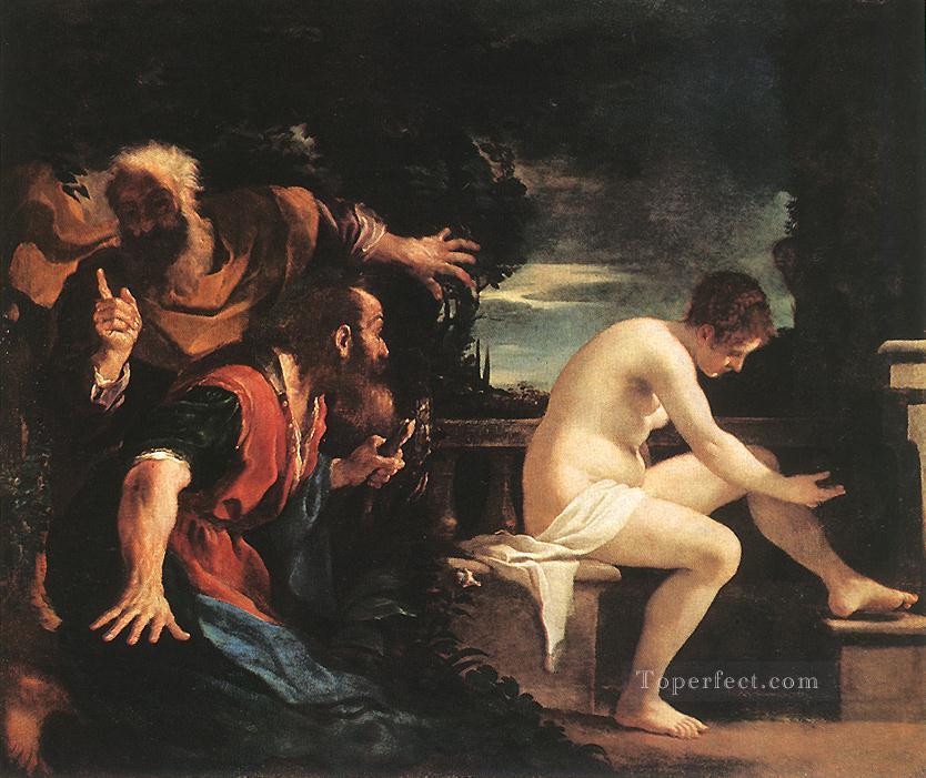 Susanna and the Elders Baroque Guercino Oil Paintings
